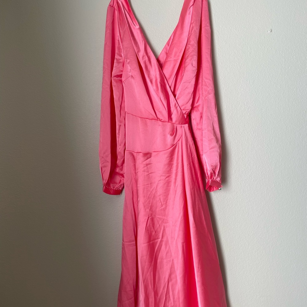 Nasty Gal Pink Satin Maxi Dress - Picture 6 of 11